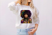 Mardi Gras Afro Little Girl Clipart, an Illustration by SVGArt (Thumbnail 2 of 8)