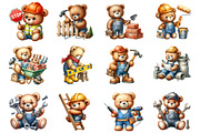 Construction Teddy Bear Bundle, an Illustration by SinaCreation (Thumbnail 2 of 5)