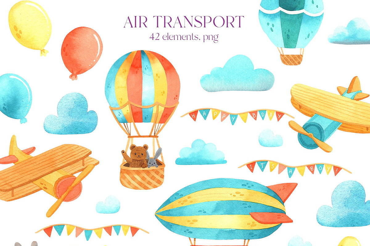Sky Adventure Clipart for kids, an Animal Illustration by LukaJreym (Photo 10 of 11)