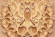 Dog 3D Mandala - SVG laser cut files, an Object Graphic by Arshad Ali (Thumbnail 5 of 8)