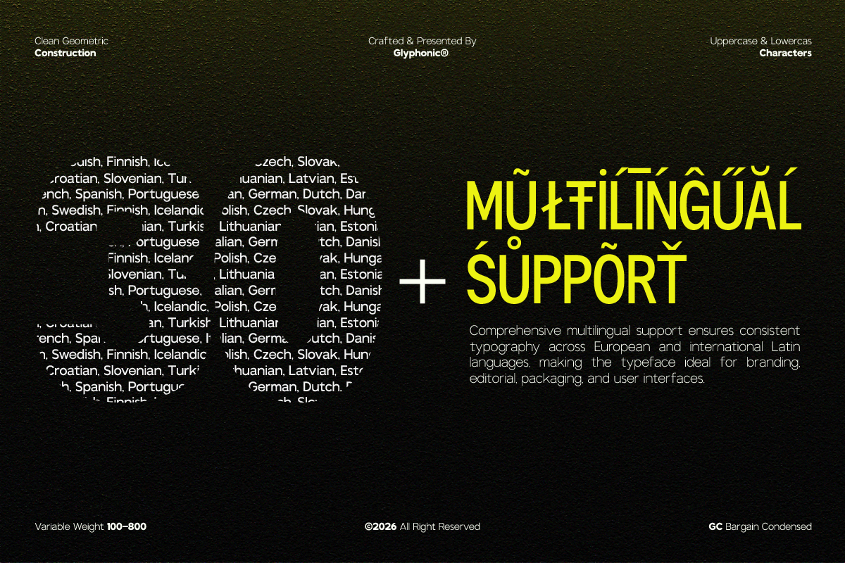 GCBargain Condensed - Condensed Sans, a Sans Serif Font by Glyphonic (Photo 8 of 15)