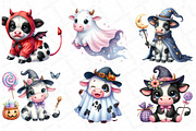 Halloween Cute Cow Clipart, an Illustration by DreamPrint404 (Thumbnail 2 of 4)