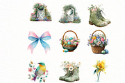 Garden Girl Cottage Clipart, an Illustration by Designworld (Thumbnail 6 of 7)