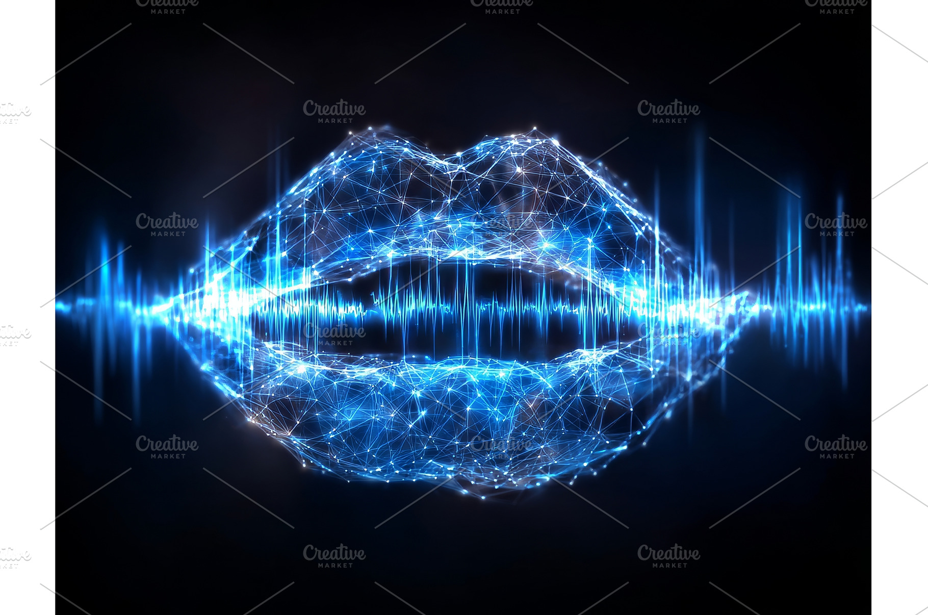 Glowing lines that resemble sound, a Technology Photo by ZinetroN