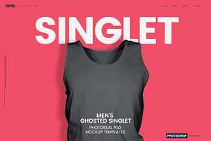 Men's Ghosted Singlet Templates