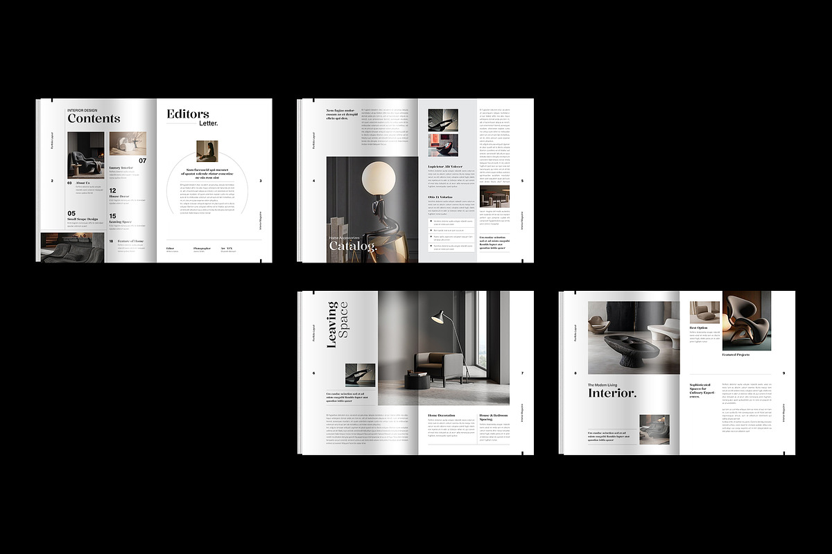 Interior Design Magazine Layout, a Magazine Template by Spark_Creative (Photo 12 of 14)