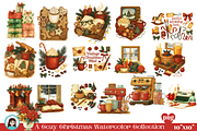 A Cozy Christmas Watercolor Collecti, an Illustration by Cute Little Workshop (Thumbnail 5 of 5)