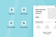 Cleaning Services Wireframe Website, a Wireframe Template by INSPR STD (Thumbnail 2 of 6)