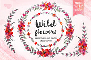Wild flowers - Floral clip art, an Illustration by DigitalCloud (Thumbnail 1 of 4)