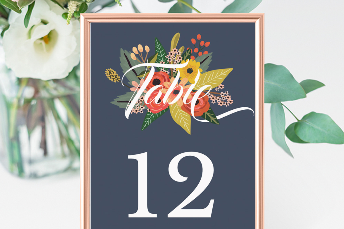 In Between the Blooms on Blue, an Invitation Template by Inkpower (Photo 6 of 7)
