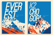 12 Higest Mountains Posters, an Illustration by Alexander Baidin (Thumbnail 2 of 10)