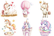 Magical Kingdom Pastel Cute Unicorn, an Illustration by Watercolor design (Thumbnail 4 of 5)