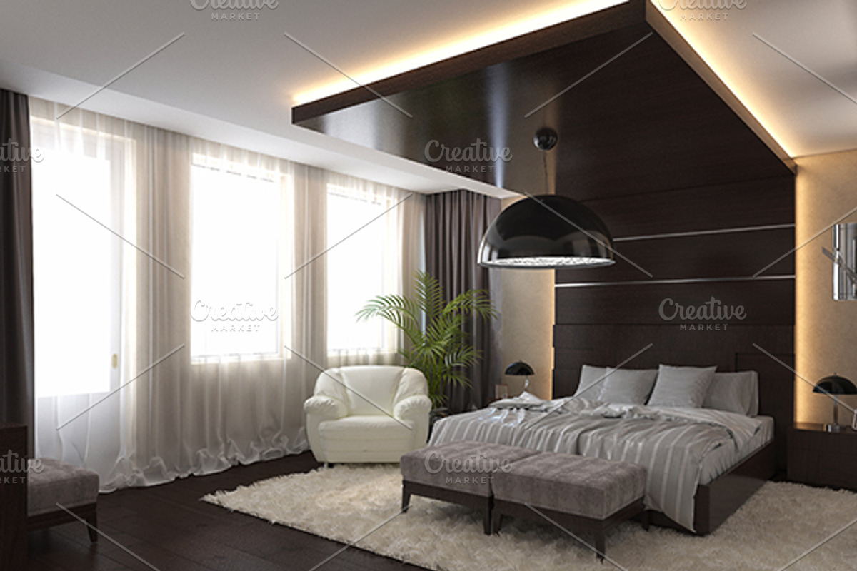 3d render modern bedroom, a Decorative Illustration by RichmanStudio