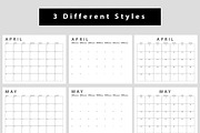 2025 Calendar Templates, a Design Template by MarkieAnn Creative (Thumbnail 2 of 4)