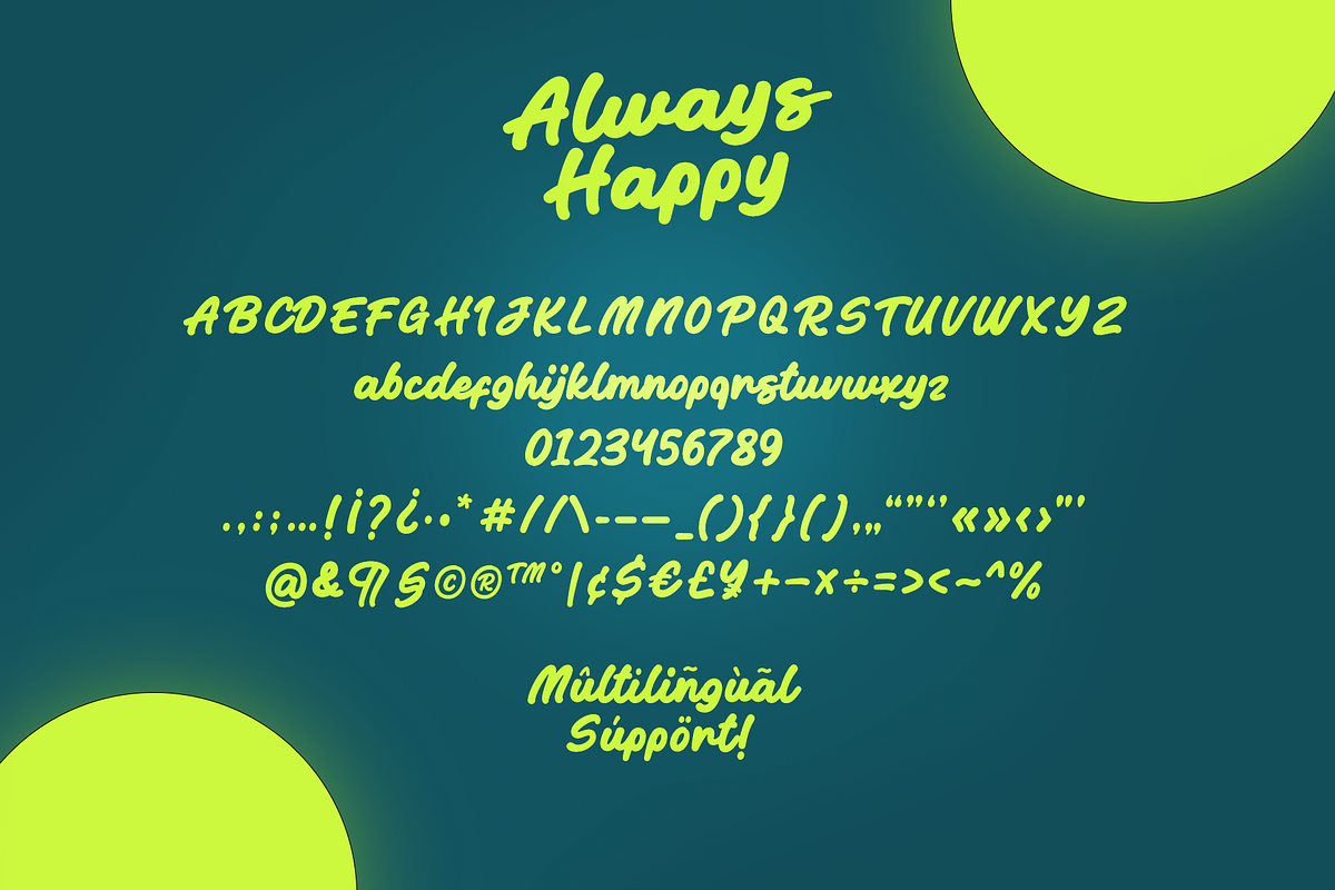 Always Happy, a Script Font by alphArtype (Photo 8 of 9)