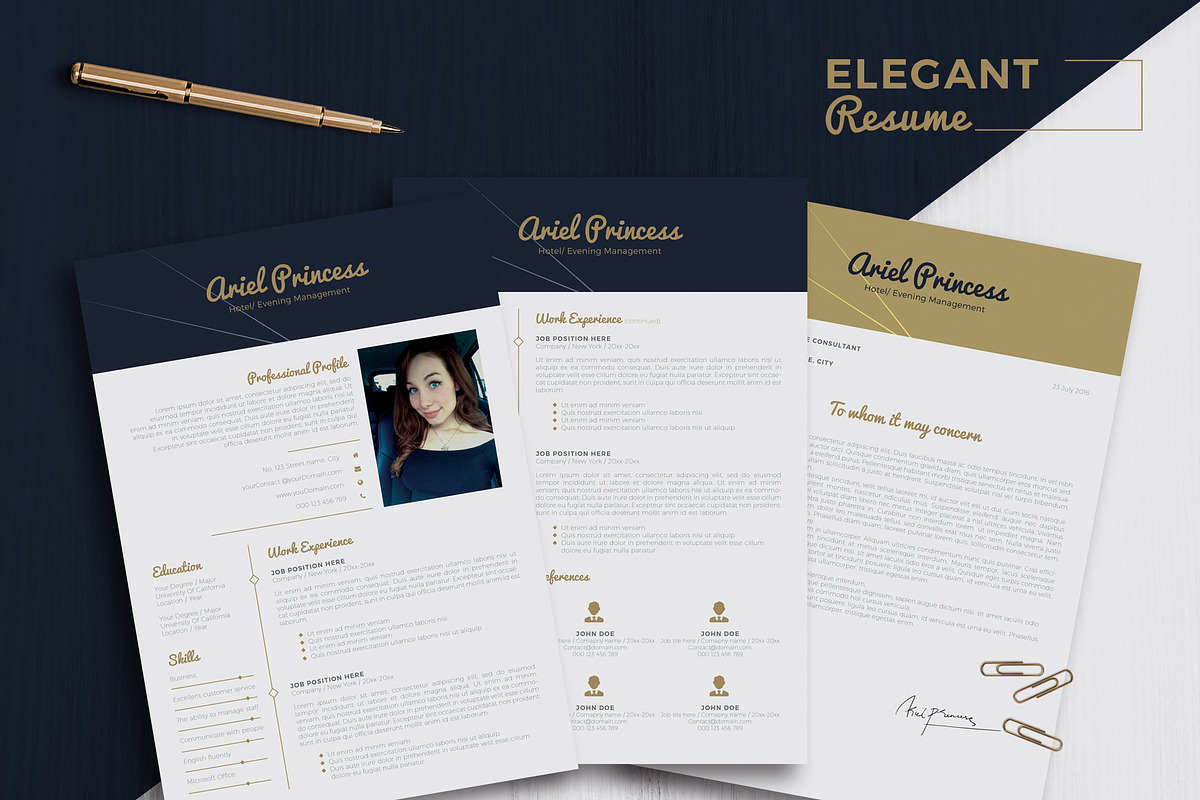 Elegant resume/cv - Sketch Support, a Resume Template by Rebelinart (Photo 2 of 5)