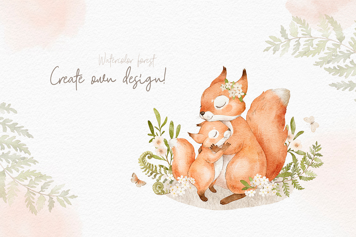 Forest Love. Moms and Baby Animals, an Animal Illustration by Alamella (Photo 11 of 16)