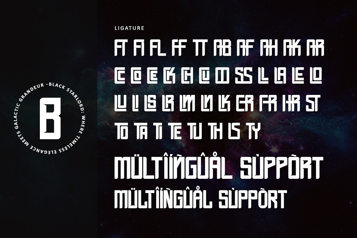 Black Starlord, a Sans Serif Font by Letterara (Photo 9 of 12)
