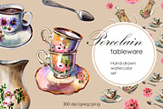 Porcelain tableware, an Illustration by Olha Urdeichuk (Thumbnail 1 of 11)