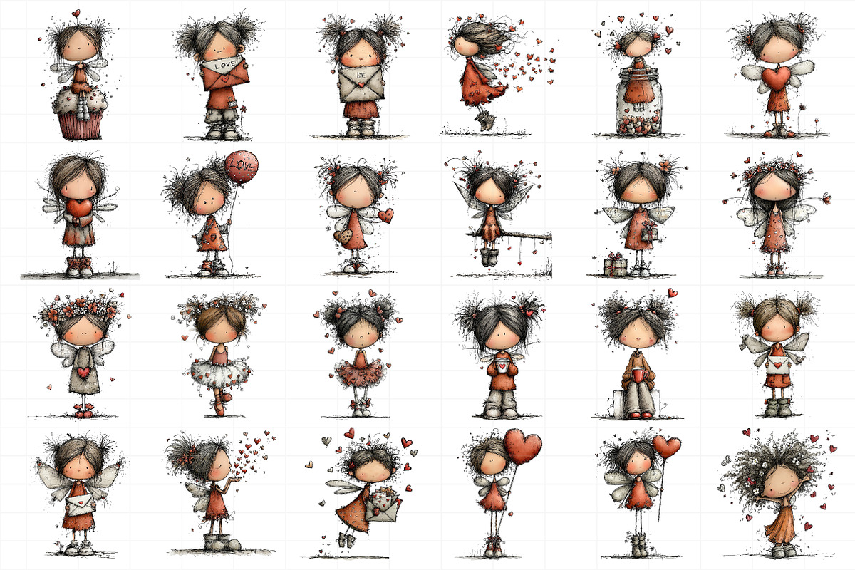 Valentine Fairy Clipart, an Illustration by Daily.Designs (Photo 4 of 5)