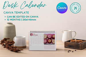 DESK CALENDAR CANVA TEMPLATE