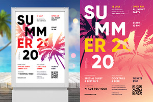 Summer Event Poster Template #4, a Flyer Template by Danil Polshin