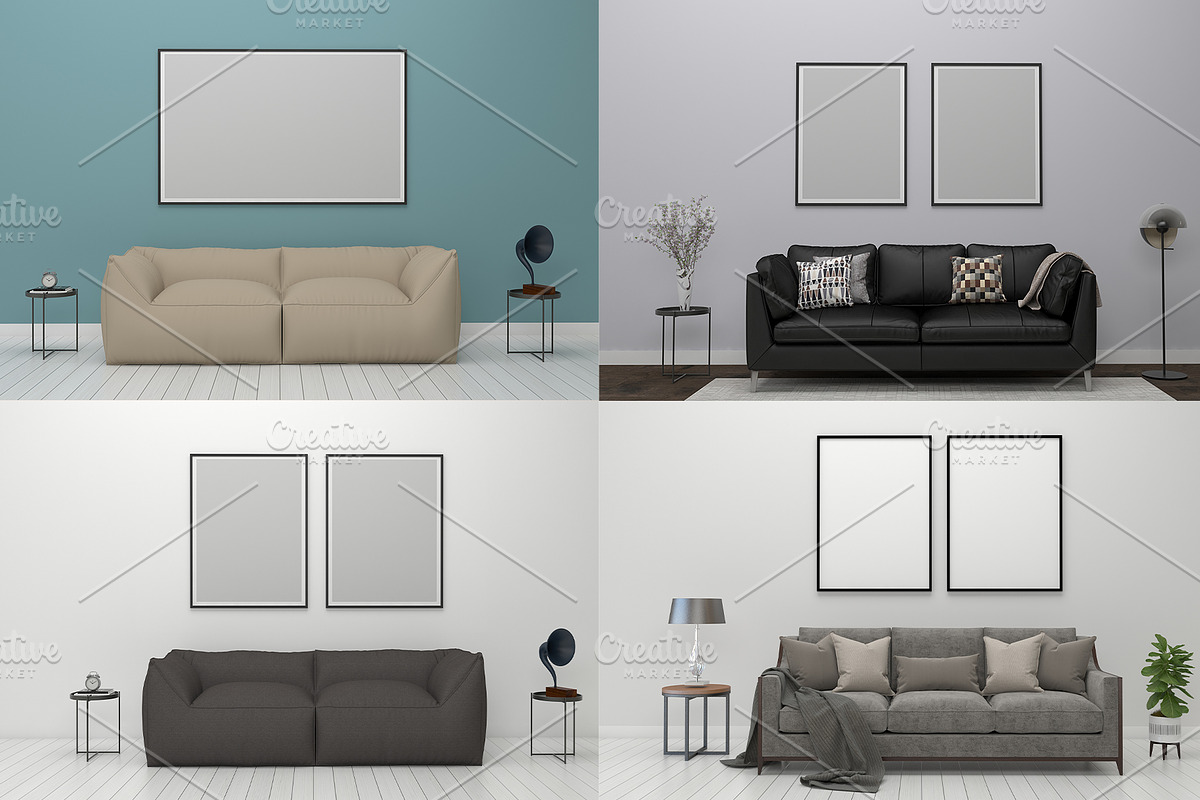 Interior Living Room Mockup Vol-17, a Household Mockup by shahsoft (Photo 2 of 3)