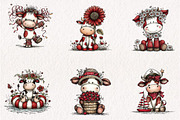Whimsical Summer Cow Png Clipart, a Seasonal Illustration by CreationArt (Thumbnail 6 of 6)