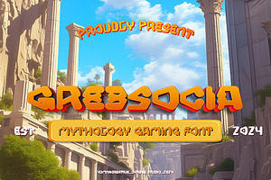 Greesocia - Mythology Gaming Font, a Font by Dhabee