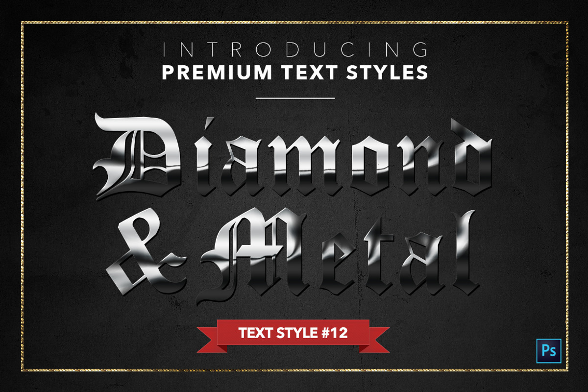 Diamond & Metal #1 - 15 Text Styles, a Layer Style Add-On by Jonas Stensgaard (Photo 13 of 18)