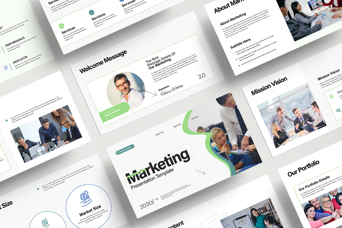 Marketing Plan Presentation Template, a Presentation Template by MightyDesign (Photo 1 of 8)