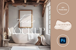 Luxury Bath 5x7 Frame Mockup FR-BA-1