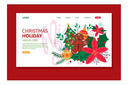 Christmas Landing Page #2, a Landing Page Template by MISS CHATZ