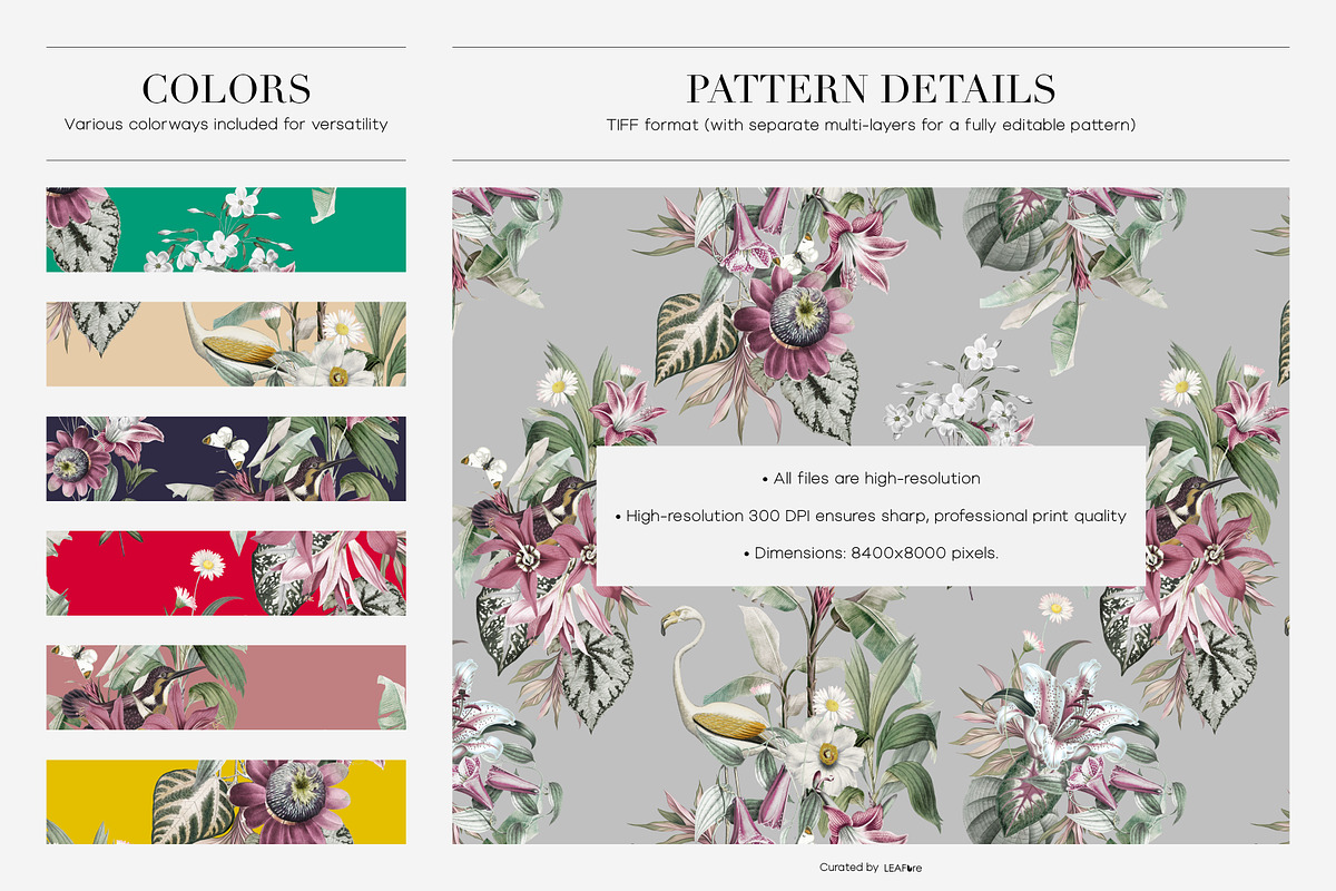 Tropica Pattern And Motifs, a Pattern Graphic by LEAFure (Photo 2 of 9)