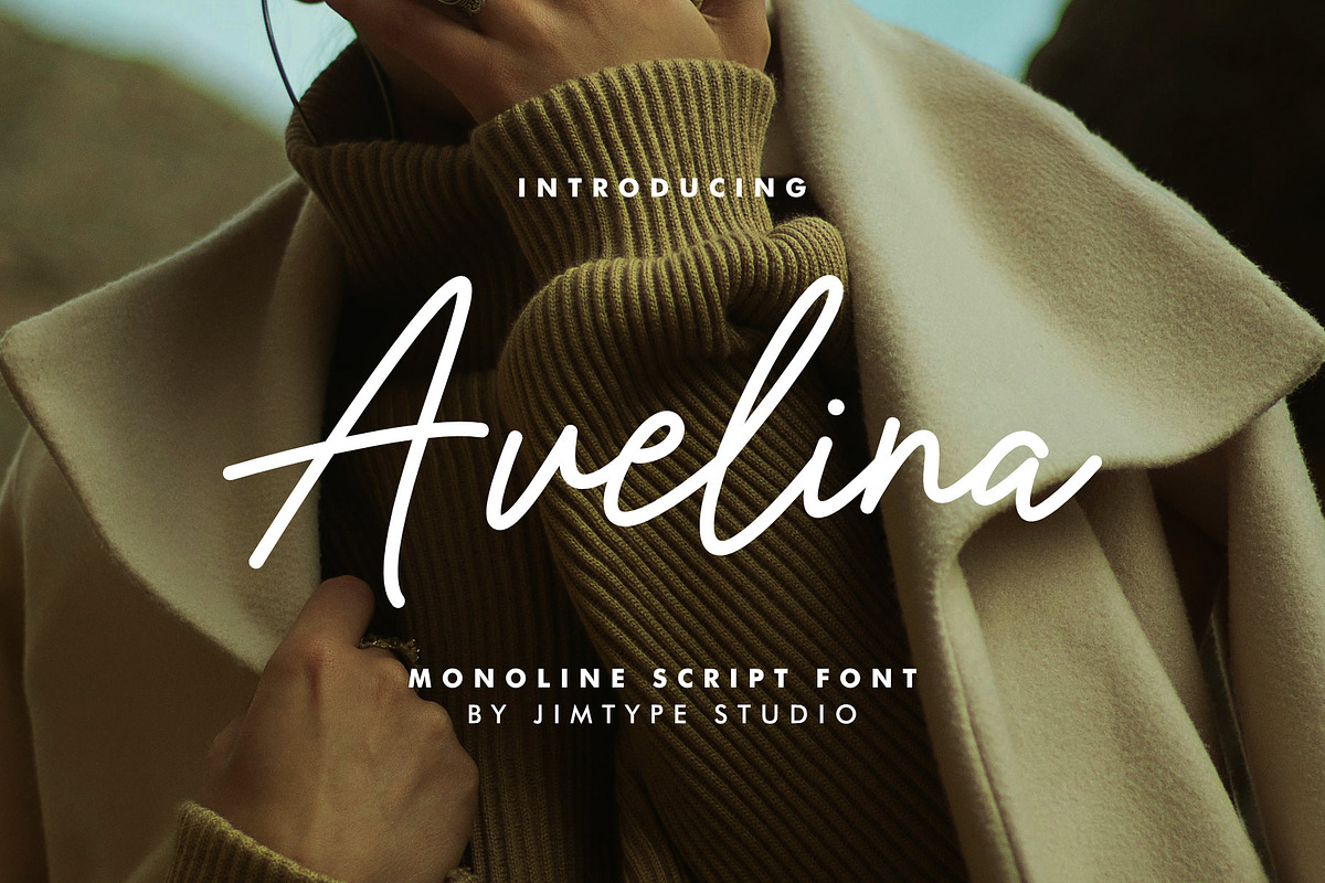 Avelina - Business Branding Font, a Script Font by Jimtype Studio (Photo 1 of 9)