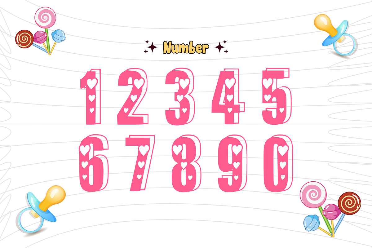 Lucky Baby - Decorative Font Types, a Font by KiddoGlyphs Studio (Photo 5 of 5)