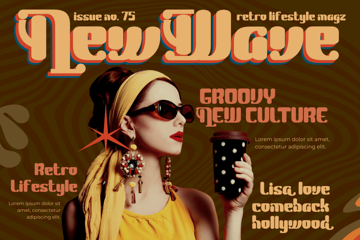 Blagak | Groovy Retro Font, a Font by twinstd (Photo 7 of 12)