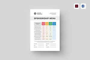 Fundraiser Sponsorship Menu