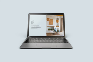 Laptop With Website Mockup 12 Views