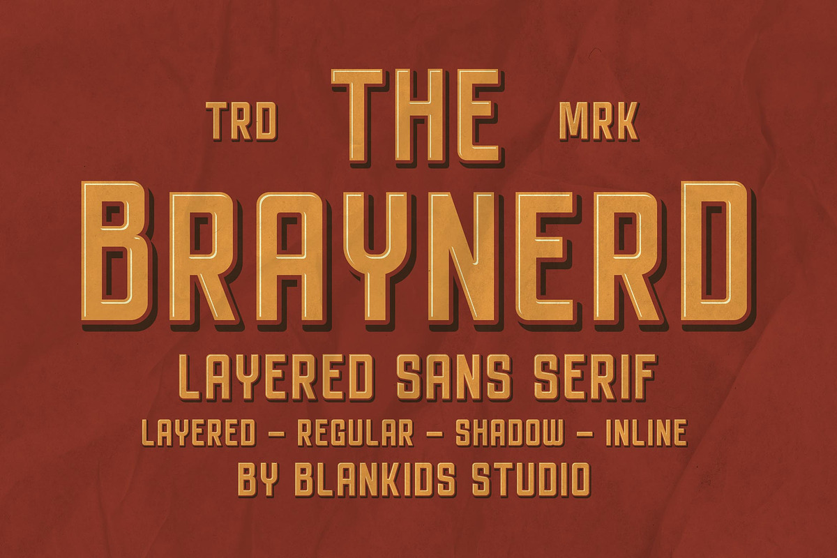 Braynerd - Layered Sans Serif