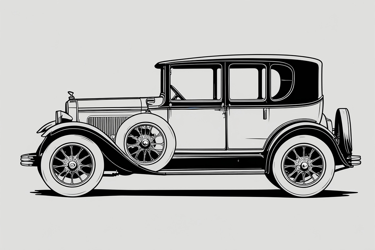 Classic Vintage Car Bundle Set, an Illustration by BIPLOB EXPERT (Photo 8 of 9)