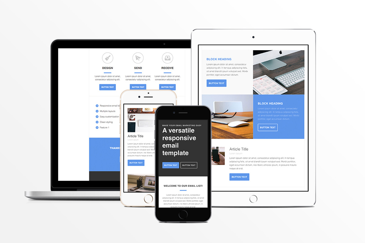 Responsive HTML Email Template, an Email Template by Medialoot (Photo 1 of 2)