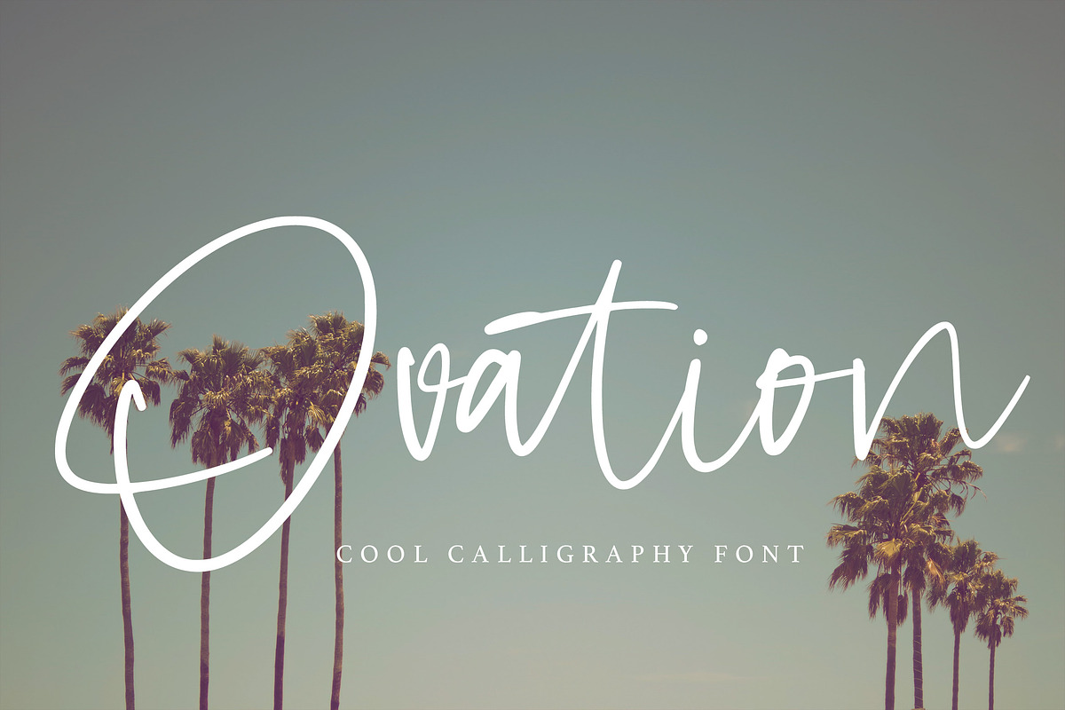 Ovation - Cool Calligraphy Font, a Handwritten Font by Arendxstudio (Photo 1 of 7)