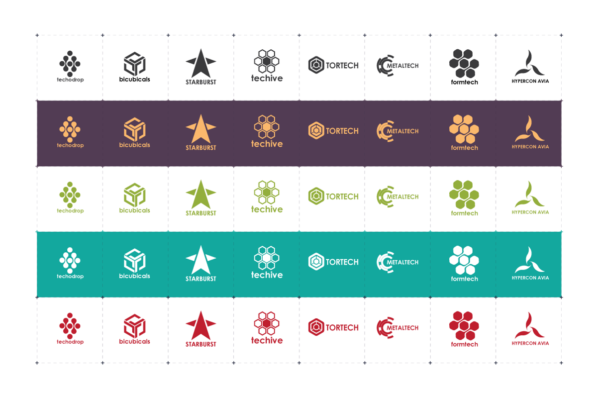 40 tech logos, a Branding & Logo Template by airunreal (Photo 2 of 3)
