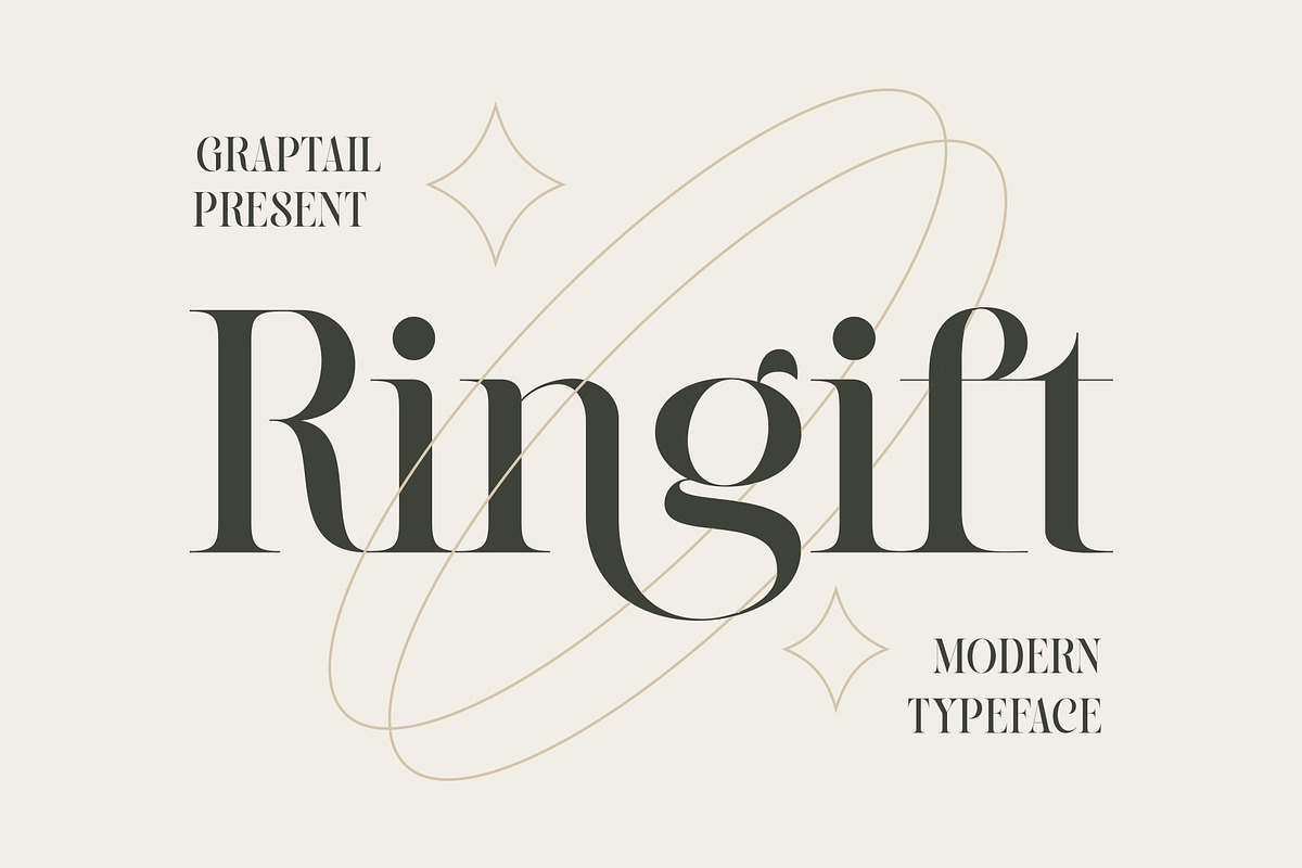 Ringift - A Modern Serif, a Serif Font by Graptail (Photo 1 of 15)