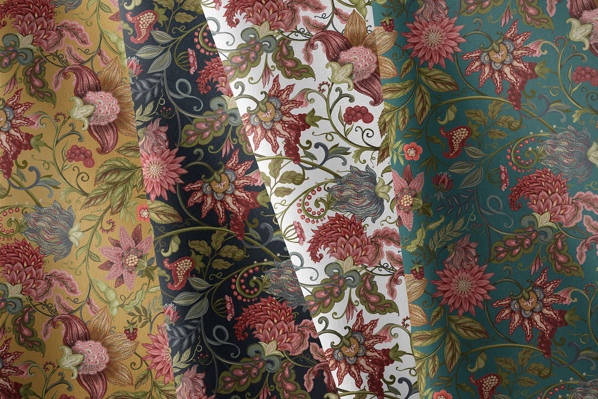 Bramble Jacobean Floral Pattern, a Pattern Graphic by Sonulkaster (Photo 9 of 13)