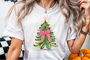 Coquette Pink Bow Christmas Tree PNG, an Illustration by Sublimation Artist (Thumbnail 7 of 9)