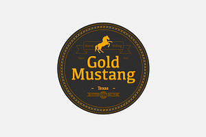 Gold Mustang- Horse Club Logo