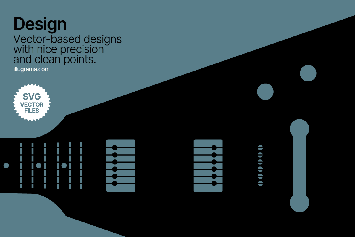 Guitar & Bass - Modern Graphics, an Object Illustration by illugrama (Photo 9 of 24)