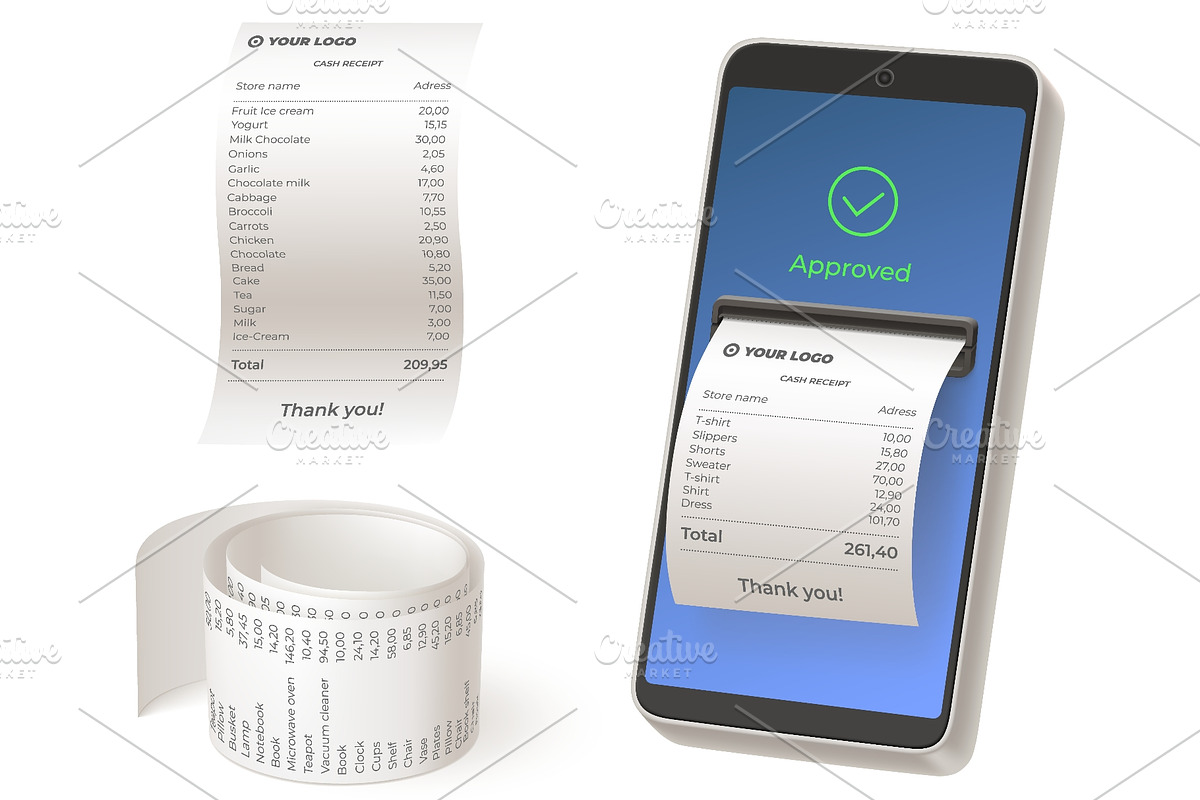 Smartphone receipt. 3d phone mobile, a Technology Illustration by Stock-Smart-Start (Photo 2 of 3)